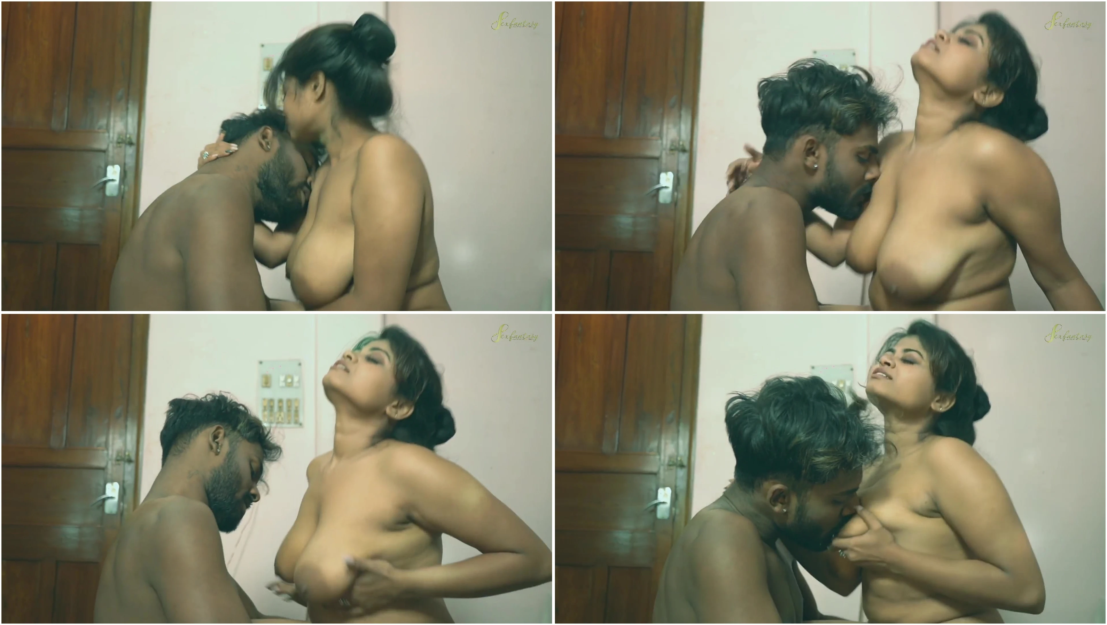 AC Mechanic enjoying the big boobs Desi housewife