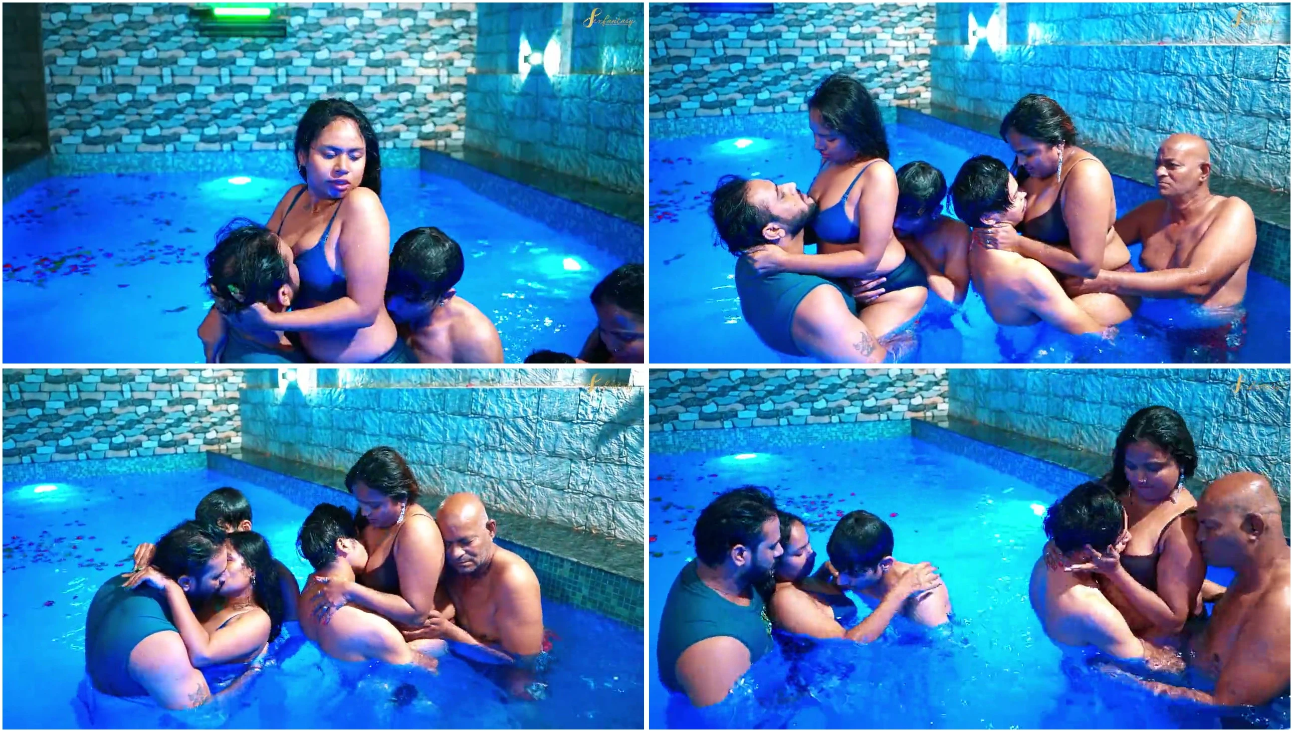 Desi group sex inside the swimming pool - Part 1